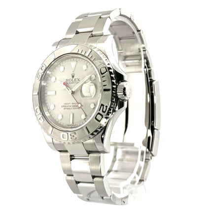 Rolex Yacht-Master 40 Edelstahl Platin Ref. 116622 aus 2014 mit Platin Zifferblatt und Oyster Edelstahl Armband