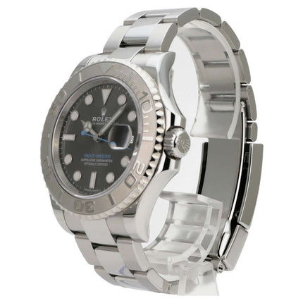 Rolex Yacht-Master 116622 Edelstahl Platin Rhodium, Rolex Yacht-Master mit schwarzem Zifferblatt und Oyster-Armband