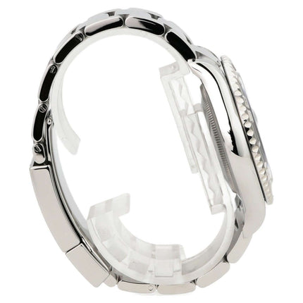 Rolex Yacht-Master 116622 Edelstahl Platin Rhodium – Seitenansicht mit Platinlünette und Oyster-Armband