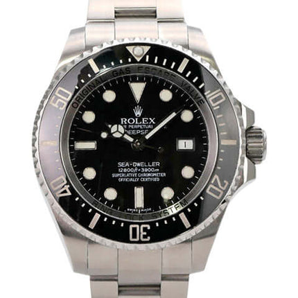 Rolex Sea-Dweller Deepsea 116660 mit schwarzem Zifferblatt und Edelstahlarmband