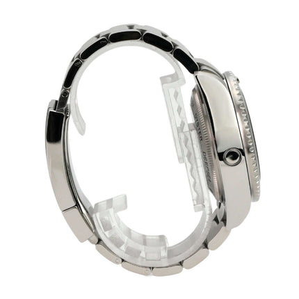 Rolex Sea-Dweller Deepsea 116660 seitliche Ansicht des Edelstahlgehäuses und Armbands.