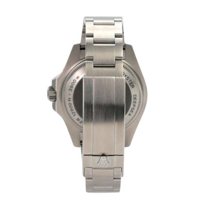 Rolex Sea-Dweller Deepsea 116660 Rückansicht mit Edelstahlarmband und Sicherheitsfaltschließe