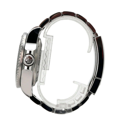 Rolex Sea-Dweller Deepsea 116660 seitliche Ansicht des Edelstahlgehäuses und Armbands