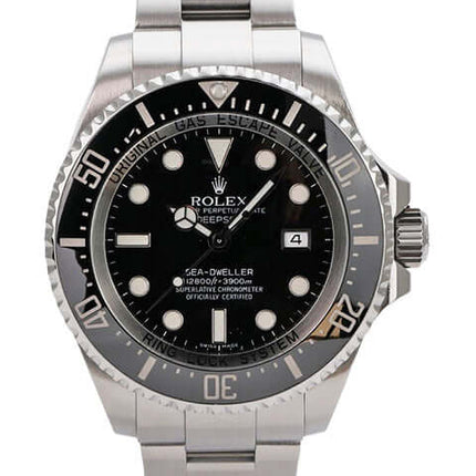 Rolex Sea-Dweller Deepsea 116660 aus 2012, Edelstahl, schwarzes Zifferblatt, 44 mm, Keramiklünette, Oyster-Armband