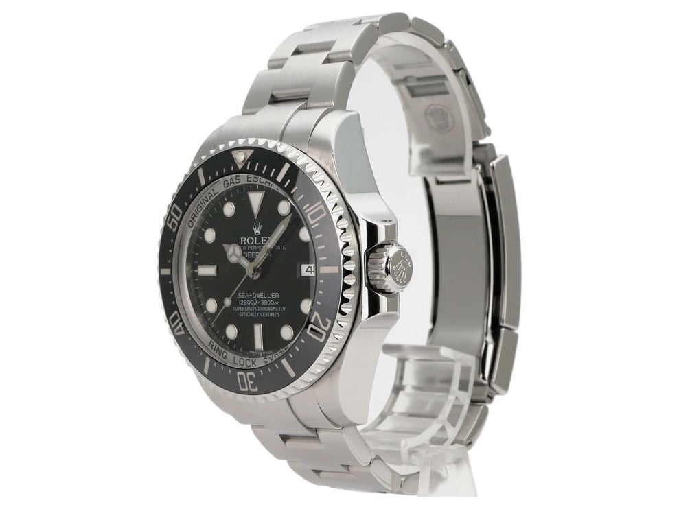 Rolex Sea-Dweller Deepsea 116660 aus 2012, Edelstahl, schwarzes Zifferblatt, 44 mm, Oyster-Armband, Keramiklünette