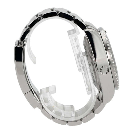 Rolex Sea-Dweller Deepsea 116660 seitliche Ansicht des Edelstahlgehäuses und Armbands, poliert und satiniert.