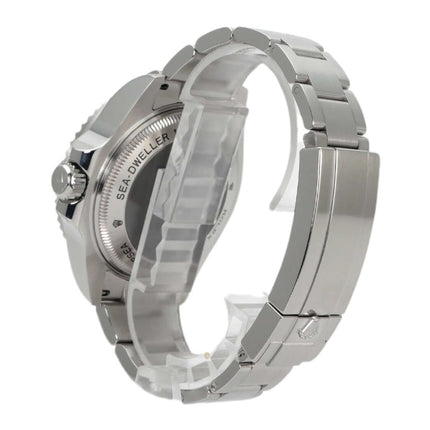 Rolex Sea-Dweller Deepsea 116660 Edelstahlarmband und Gehäuse seitliche Ansicht, poliert und satiniert.