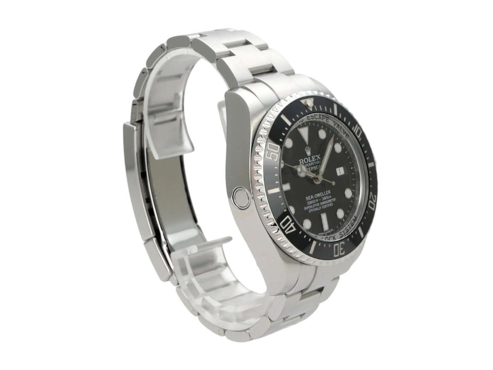 Rolex Sea-Dweller Deepsea 116660 aus Edelstahl mit schwarzem Zifferblatt und drehbarer Lünette