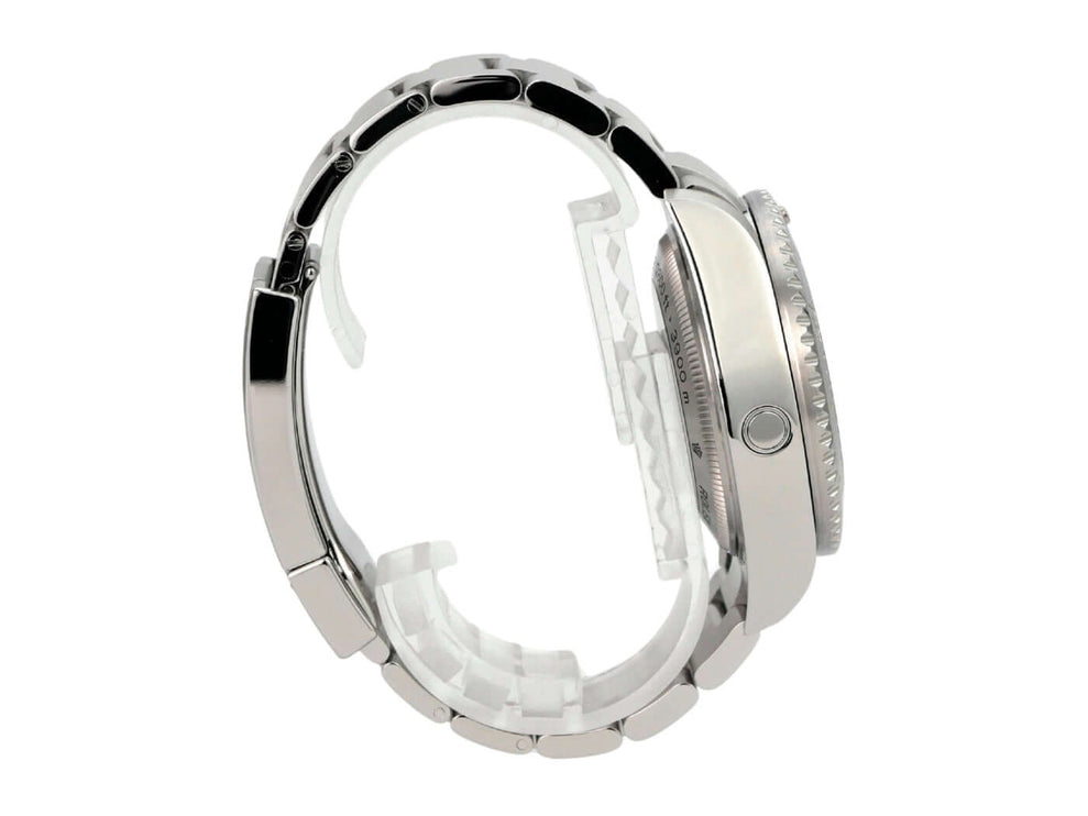 Rolex Sea-Dweller Deepsea 116660 Seitensicht mit Edelstahl-Gehäuse und poliertem Armband