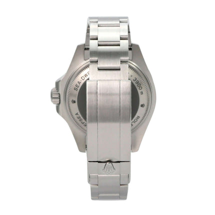 Rolex Sea-Dweller Deepsea 116660 Rückansicht mit Oyster-Edelstahlarmband und Sicherheitsfaltschließe