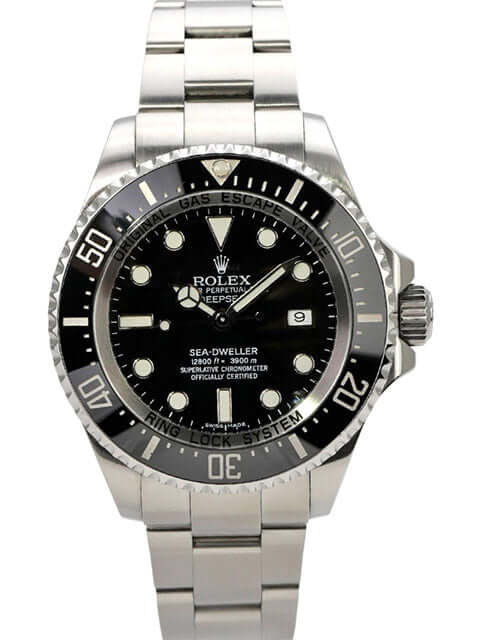Rolex Sea-Dweller Deepsea 116660 mit poliertem Edelstahlgehäuse und schwarzem Zifferblatt