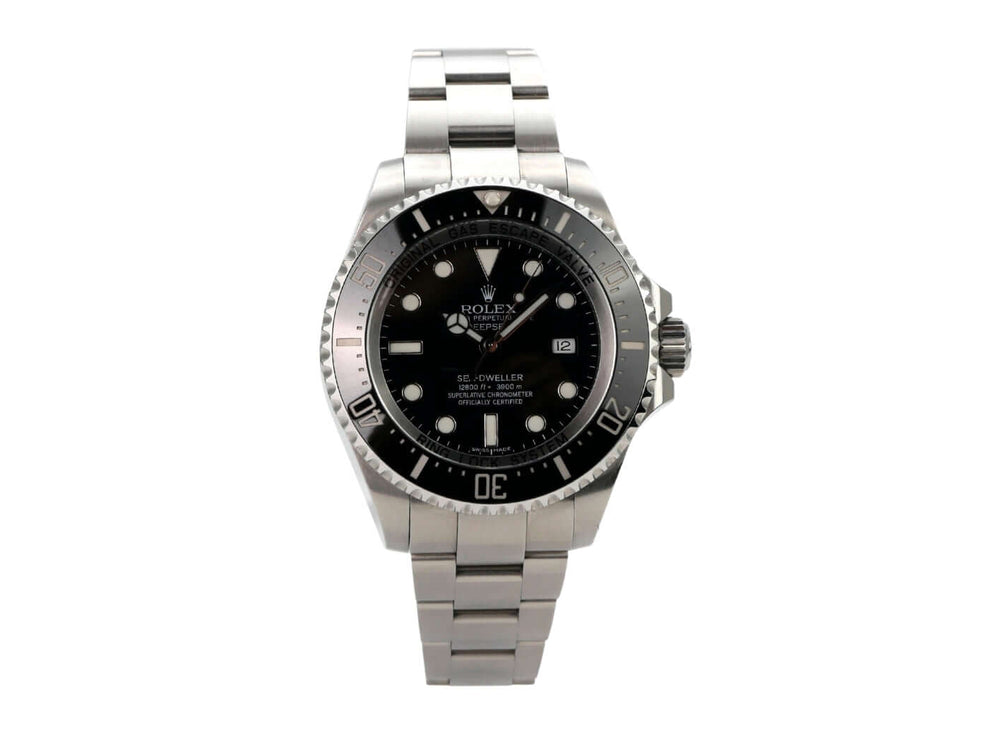 Rolex Sea-Dweller Deepsea 116660 mit Edelstahl-Gehäuse und schwarzem Zifferblatt, 44 mm Durchmesser, aus 2016.
