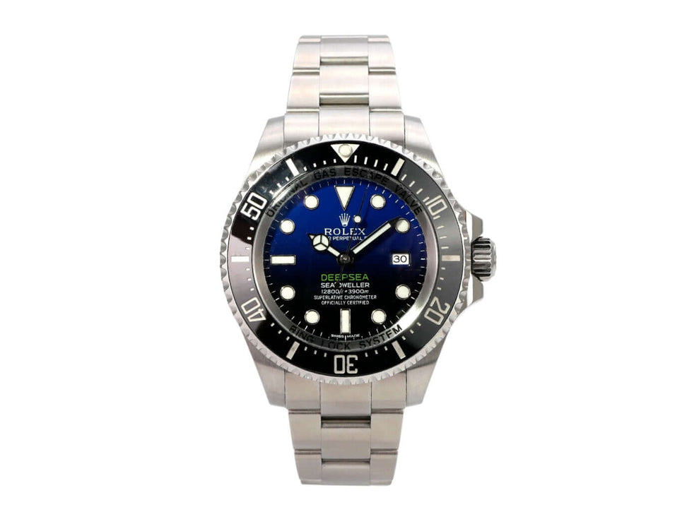 Rolex Sea-Dweller Deepsea 116660 mit Edelstahl-Gehäuse und schwarzem Zifferblatt, drehbarer Lünette.