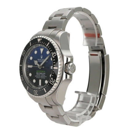 Rolex Sea-Dweller Deepsea 116660 D-Blue Stickers mit Edelstahlgehäuse und blauem Zifferblatt