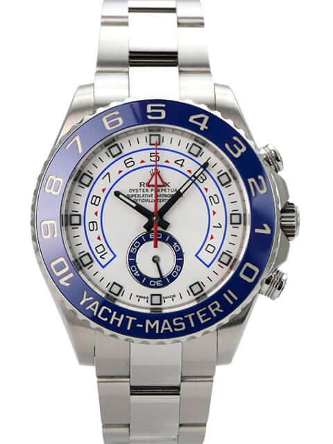 Rolex Yacht-Master II Edelstahl 116680 mit weißem Zifferblatt und blauer Lünette