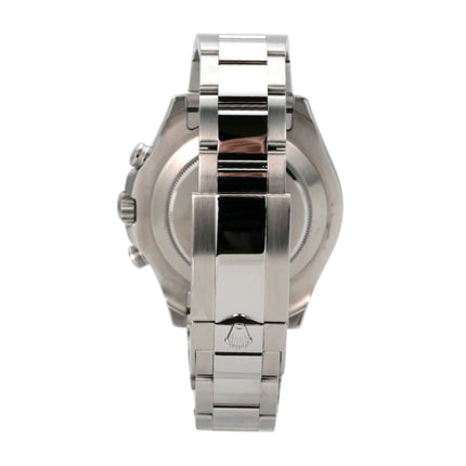 Rolex Yacht-Master II Edelstahl 116680 Rückansicht des Gehäuses und Armbands aus Edelstahl