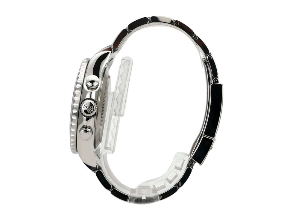 Rolex Yacht-Master II 116680 Edelstahl Seitenansicht Gehäuse und Edelstahlarmband