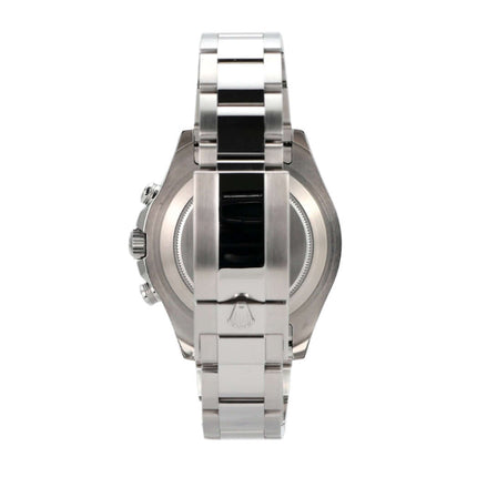 Rolex Yacht-Master II 116680 Edelstahl, seitliche Ansicht mit elegantem Oyster Edelstahlband.