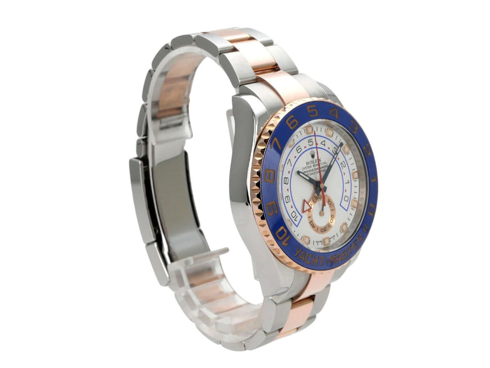 Rolex Yacht-Master II 116681 Edelstahl Everose-Gold mit blauem Keramikring und weißem Zifferblatt