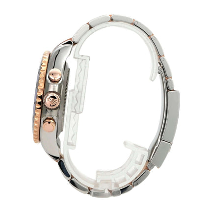 Rolex Yacht-Master II 116681 Edelstahl Everose-Gold, Seitenansicht mit Oyster-Armband und Everose-Lünette
