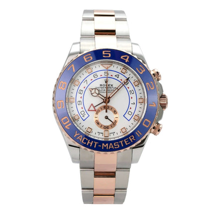 Rolex Yacht-Master II 116681 Edelstahl Everose-Gold mit weißem Zifferblatt und drehbarer Lünette