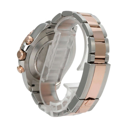 Rolex Yacht-Master II 116681 Edelstahl Everose-Gold seitliche Ansicht mit Edelstahl- und Everose-Gold-Armband.