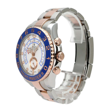 Rolex Yacht-Master II 116681 Edelstahl Everose-Gold mit blauem Zifferblatt und drehbarer Lünette, elegant und leistungsstark.