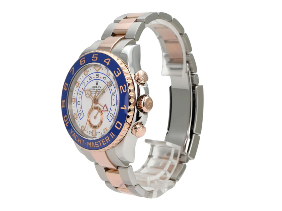 Rolex Yacht-Master II 116681 Edelstahl Everose-Gold, Luxus Chronograph mit blauem Ziffernring und Oyster-Armband