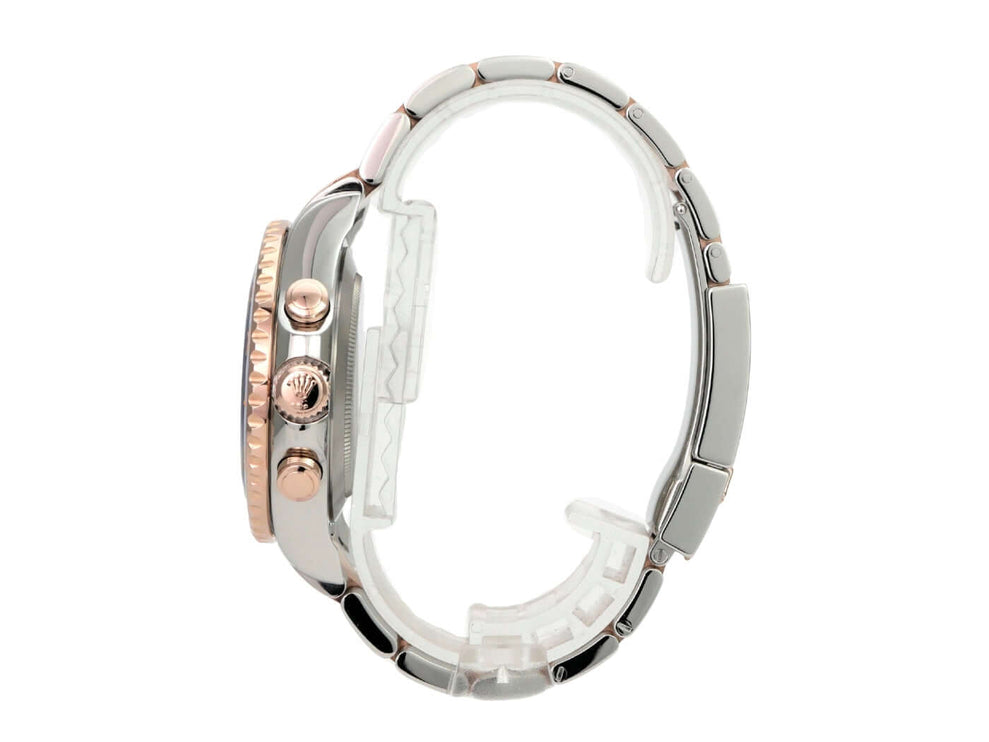 Rolex Yacht-Master II 116681 Edelstahl Everose-Gold Seitenansicht mit 44 mm Gehäuse und Oyster-Armband