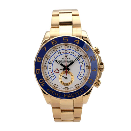 Rolex Yacht-Master II Gelbgold 116688 mit 18 kt Gelbgold Gehäuse und blauer Keramiklünette.