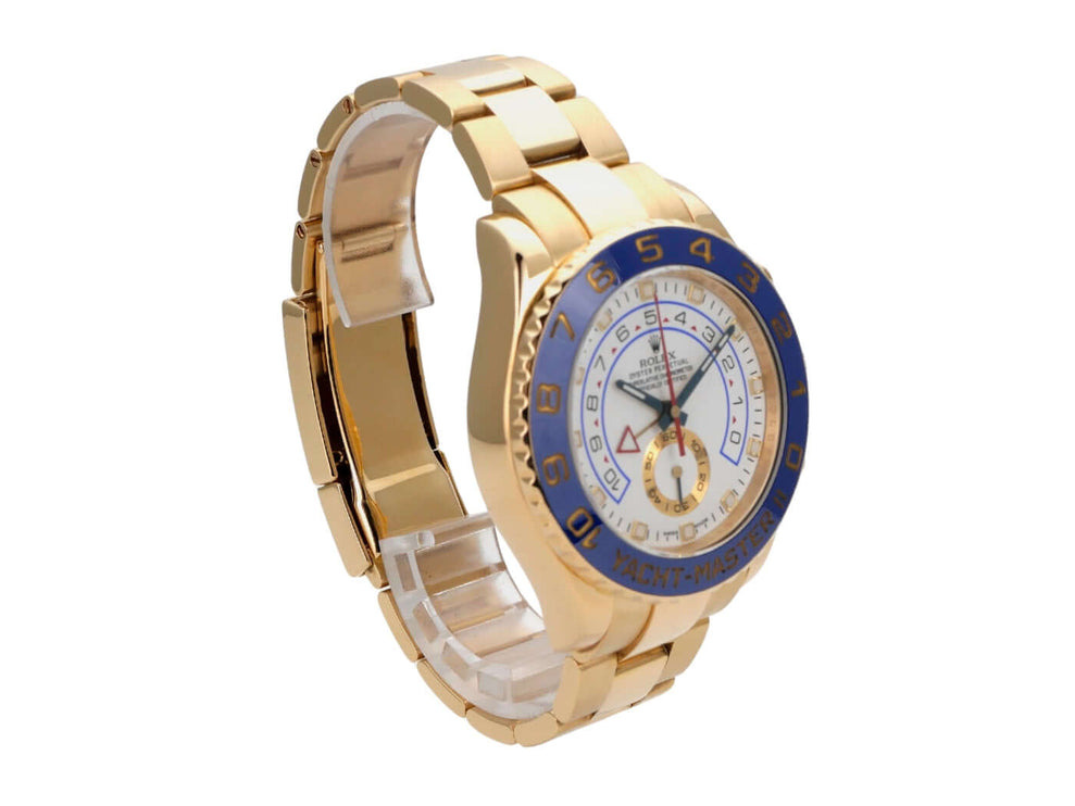 Rolex Yacht-Master II Gelbgold 116688, 18 kt Gelbgold, blaues Keramikelement, luxuriöses Design, Automatikwerk