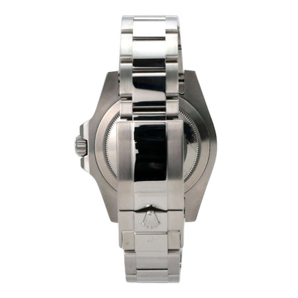 Rolex GMT-Master II Edelstahl 116710BLNR Rückseite und Armbandansicht aus Edelstahl