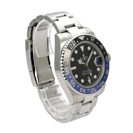 Rolex GMT-Master II Edelstahl 116710BLNR mit schwarzem Zifferblatt und blauer/ schwarzer Lünette