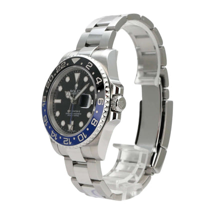 Rolex GMT-Master II Edelstahl 116710BLNR mit schwarzem Zifferblatt und blauer Keramikeinlage