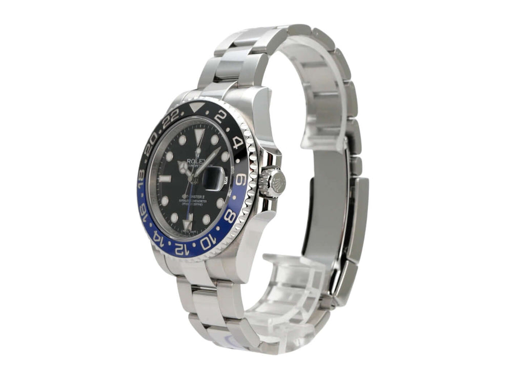 Rolex GMT-Master II Edelstahl 116710BLNR mit schwarzem Zifferblatt und blauer Keramikeinlage