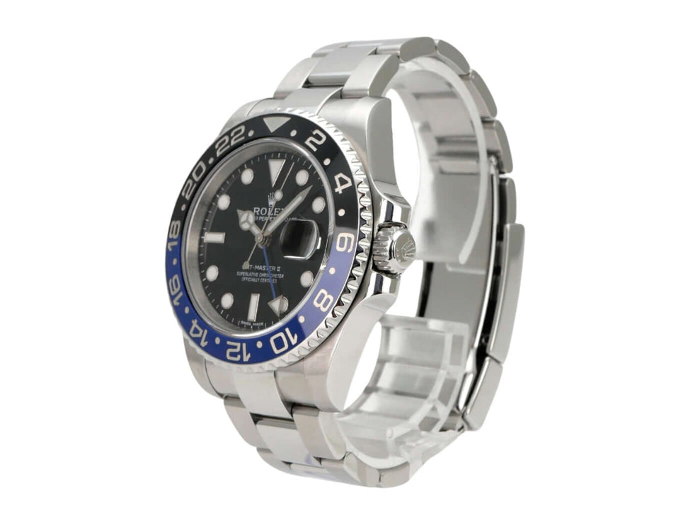 Rolex GMT-Master II Edelstahl 116710BLNR: Luxus-Sportuhr mit blau-schwarzer Cerachrom-Lünette und Oysterband