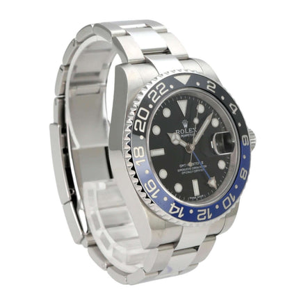 Rolex GMT-Master II Edelstahl 116710BLNR, Edelstahl-Luxusuhren mit blau-schwarzer Keramiklünette und Oysterband