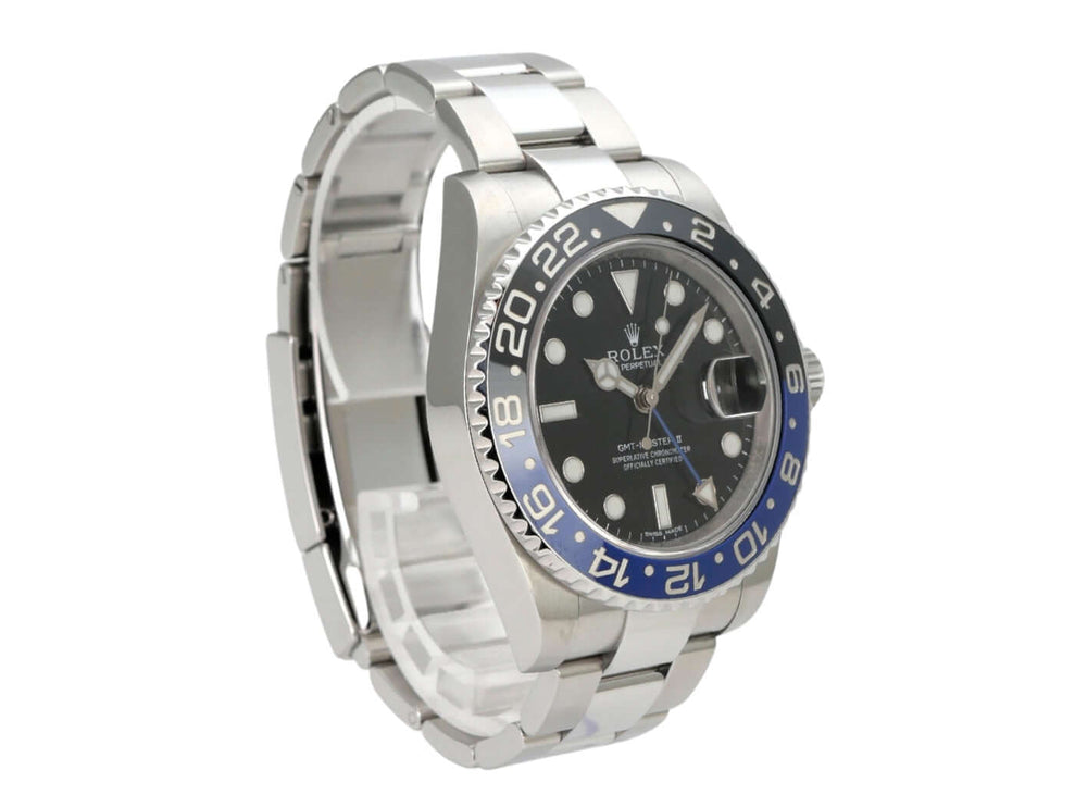 Rolex GMT-Master II Edelstahl 116710BLNR, Edelstahl-Luxusuhren mit blau-schwarzer Keramiklünette und Oysterband