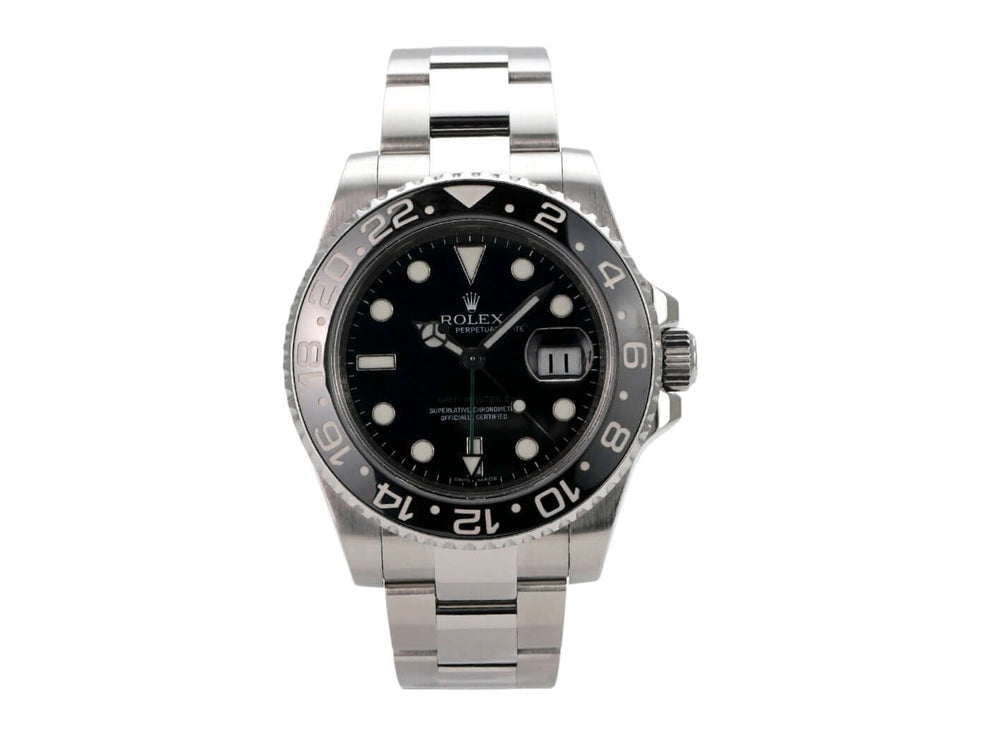 Rolex GMT-Master II Edelstahl 116710LN mit schwarzem Zifferblatt und Oyster Edelstahlband
