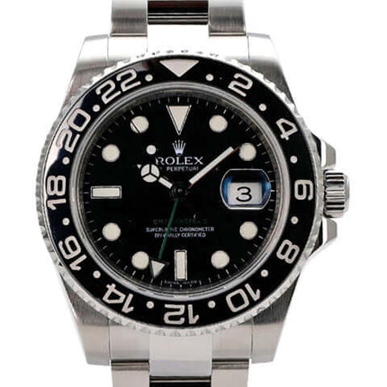 Rolex GMT-Master II Edelstahl 116710LN mit schwarzem Zifferblatt und Oyster Edelstahlband