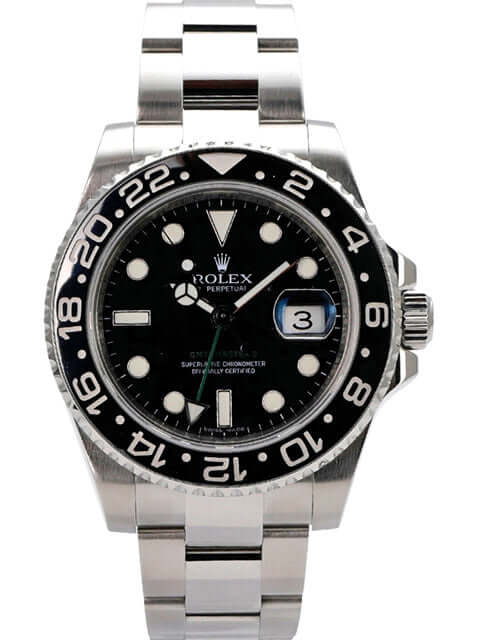 Rolex GMT-Master II Edelstahl 116710LN mit schwarzem Zifferblatt und Oyster Edelstahlband