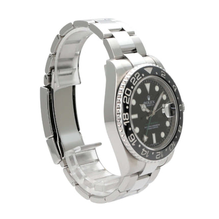 Rolex GMT-Master II Edelstahl 116710LN, schwarzes Zifferblatt, drehbare Lünette, Oyster Band, 40 mm