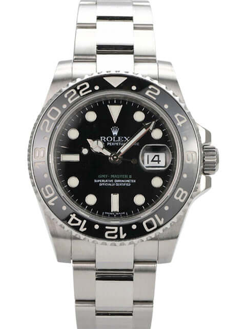 Rolex GMT-Master II Edelstahl 116710LN mit schwarzem Zifferblatt, Keramiklünette und Oysterband