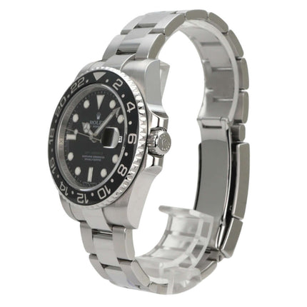Rolex GMT-Master II Edelstahl 116710LN mit schwarzem Zifferblatt, Keramiklünette und Oysterband