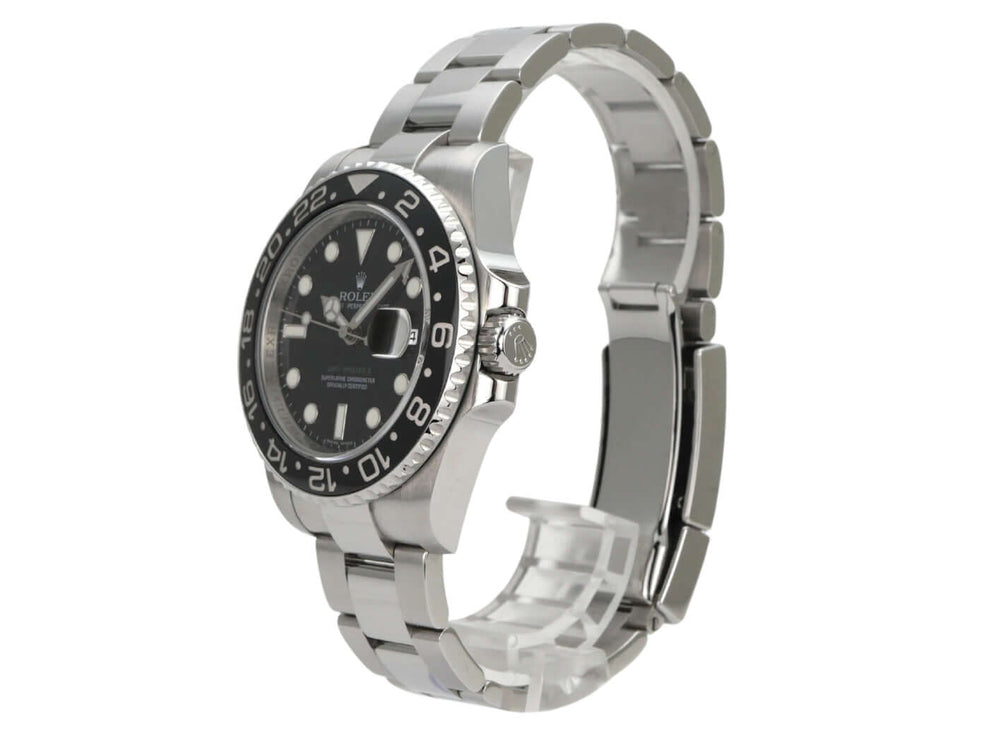 Rolex GMT-Master II Edelstahl 116710LN mit schwarzem Zifferblatt, Keramiklünette und Oysterband