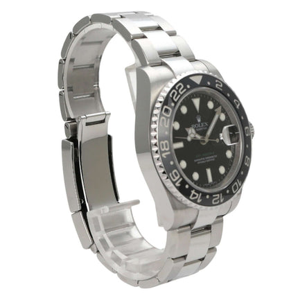 Rolex GMT-Master II Edelstahl 116710LN mit schwarzem Zifferblatt, Keramiklünette und Oysterband