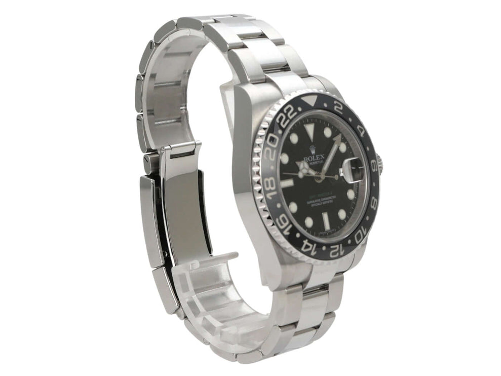 Rolex GMT-Master II Edelstahl 116710LN mit schwarzem Zifferblatt, Keramiklünette und Oysterband