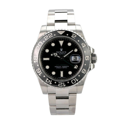 Rolex GMT-Master II Edelstahl 116710LN mit schwarzem Zifferblatt und Oyster Edelstahlband