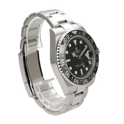 Rolex GMT-Master II Edelstahl 116710LN mit schwarzem Zifferblatt und Edelstahlarmband