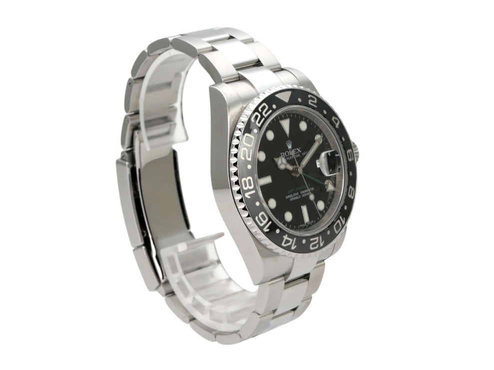 Rolex GMT-Master II Edelstahl 116710LN mit schwarzem Zifferblatt und Edelstahlarmband